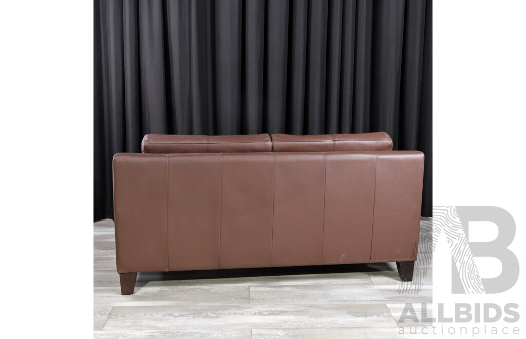 Modern Leather Two Seater Lounge