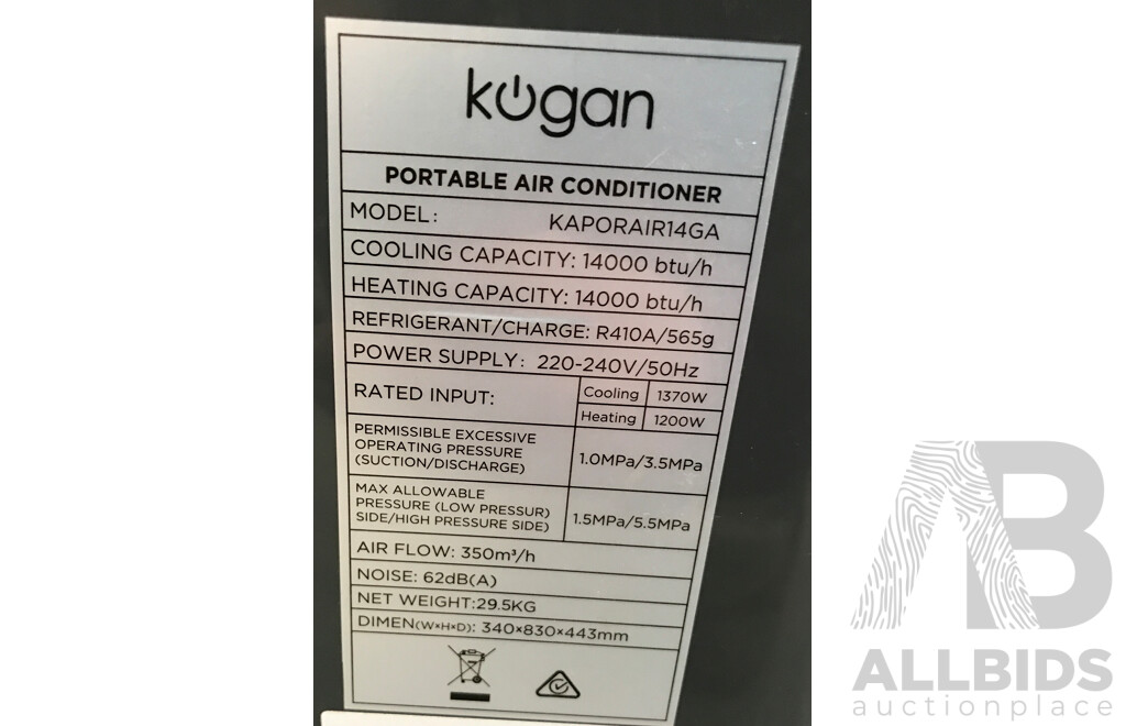 Kogan BTU Portable Air Conditioner