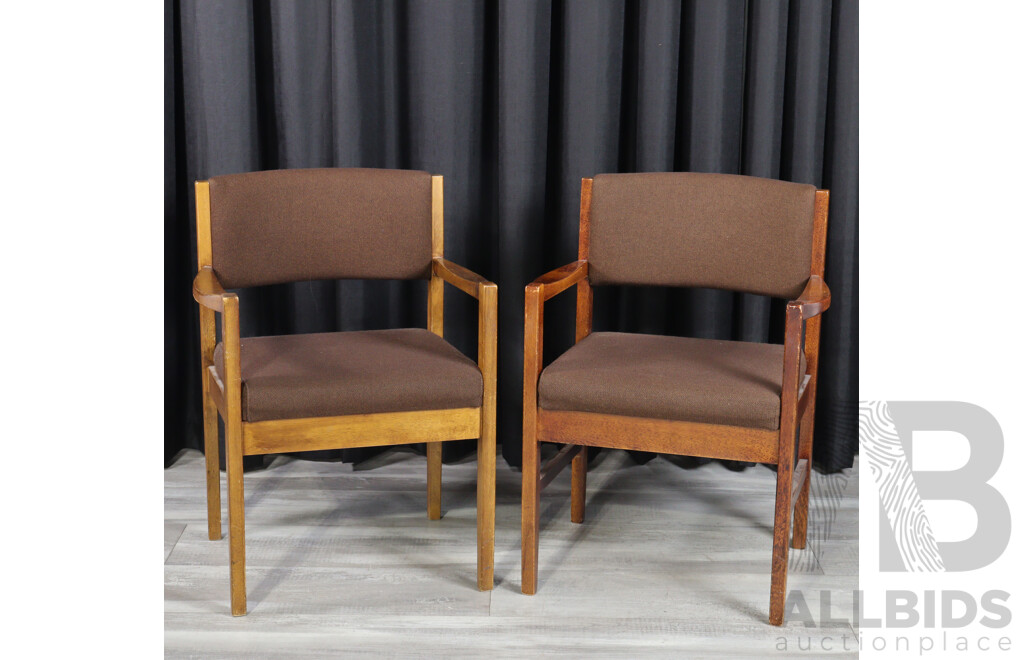 Pair of Mid Century Teak Framed Carvers