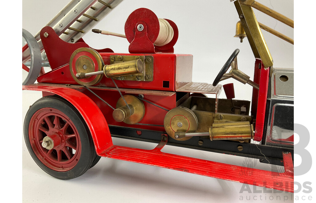 Vintage Mamod Live Steam Powered Edwardian Fire Truck, Made in England