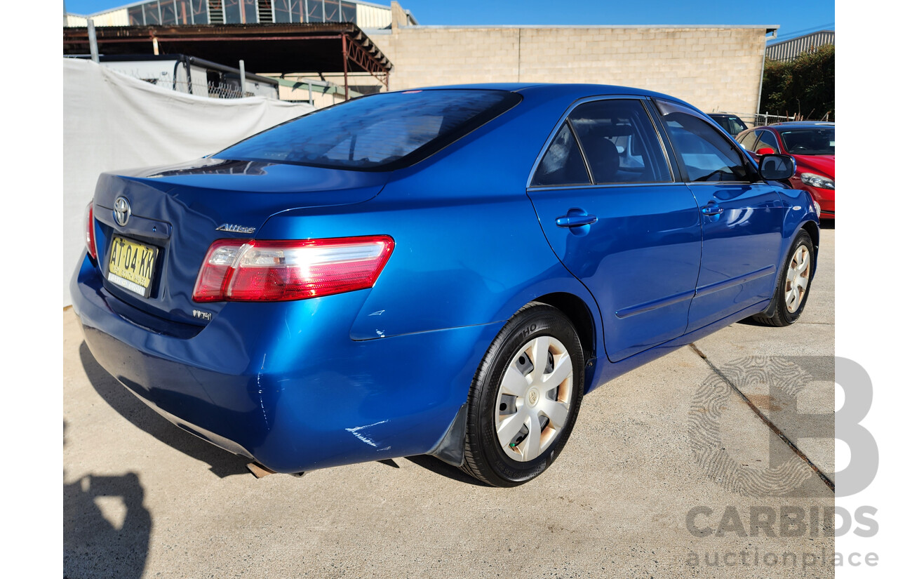 10/2007 Toyota Camry Altise ACV40R 07 UPGRADE 4d Sedan Blue 2.4L