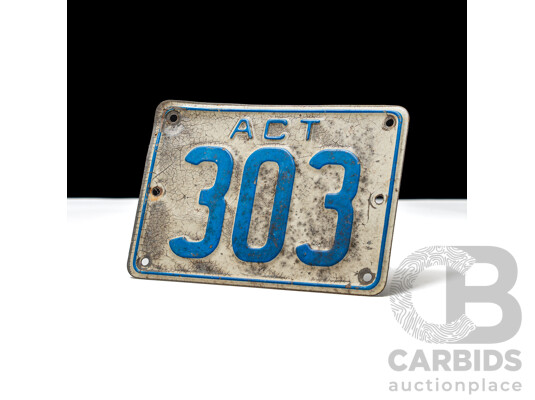 ACT 3 Digit Numerical Motor Vehicle Number Plate - 303