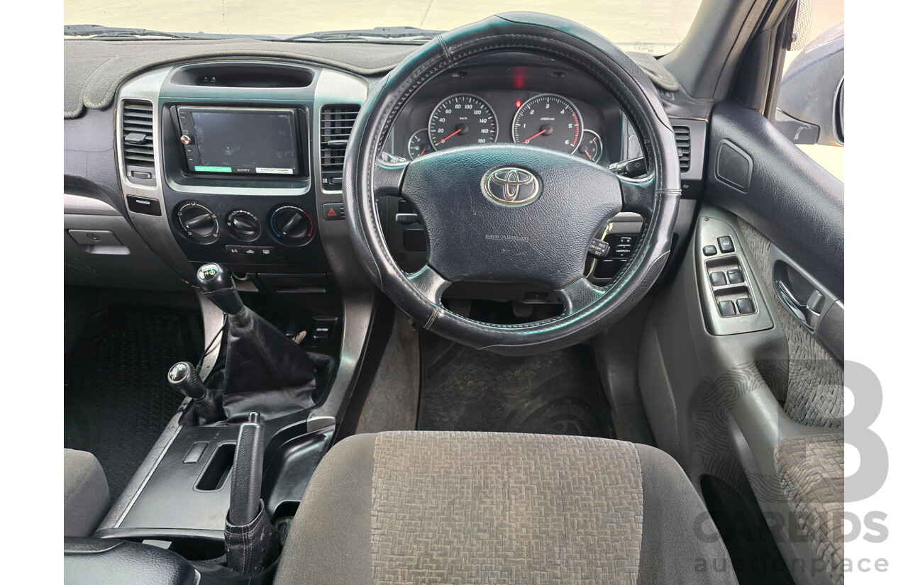 6/2004 Toyota Landcruiser Prado GXL (4x4) KZJ120R 4d Wagon Charcoal Grey Metallic Turbo Diesel 3.0L