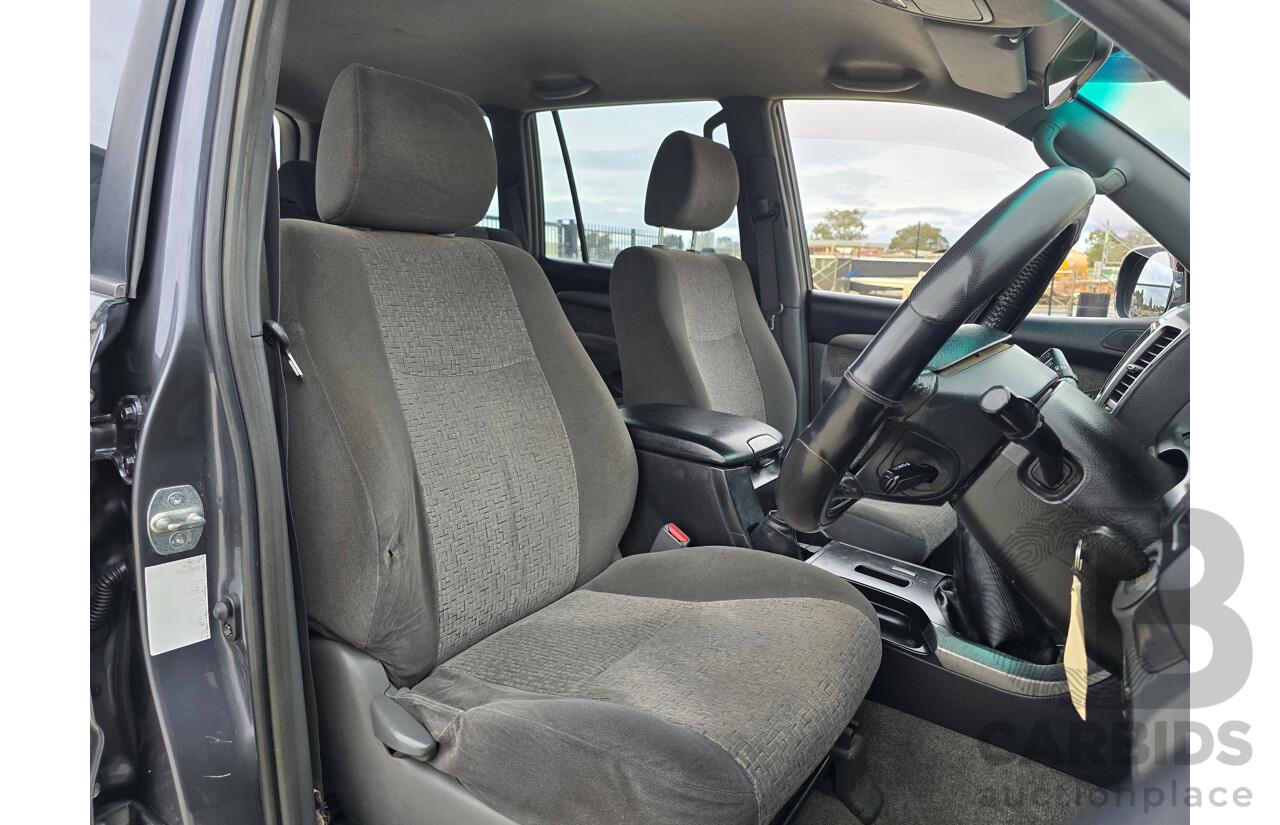 6/2004 Toyota Landcruiser Prado GXL (4x4) KZJ120R 4d Wagon Charcoal Grey Metallic Turbo Diesel 3.0L