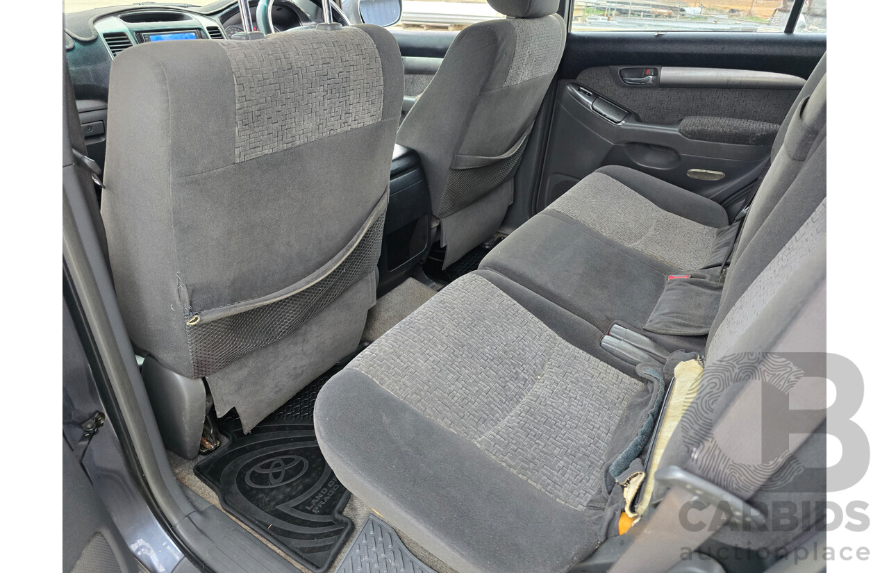 6/2004 Toyota Landcruiser Prado GXL (4x4) KZJ120R 4d Wagon Charcoal Grey Metallic Turbo Diesel 3.0L