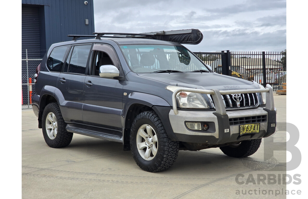 6/2004 Toyota Landcruiser Prado GXL (4x4) KZJ120R 4d Wagon Charcoal Grey Metallic Turbo Diesel 3.0L