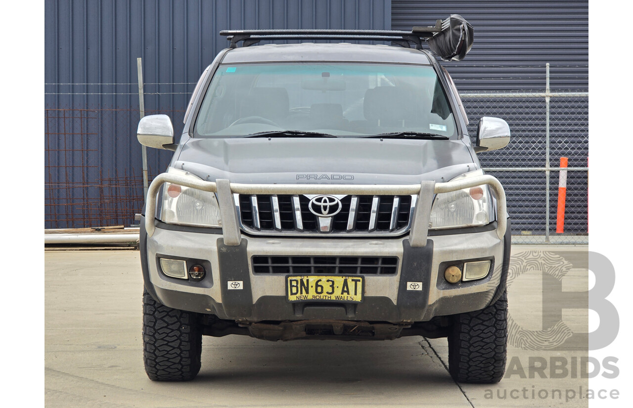 6/2004 Toyota Landcruiser Prado GXL (4x4) KZJ120R 4d Wagon Charcoal Grey Metallic Turbo Diesel 3.0L