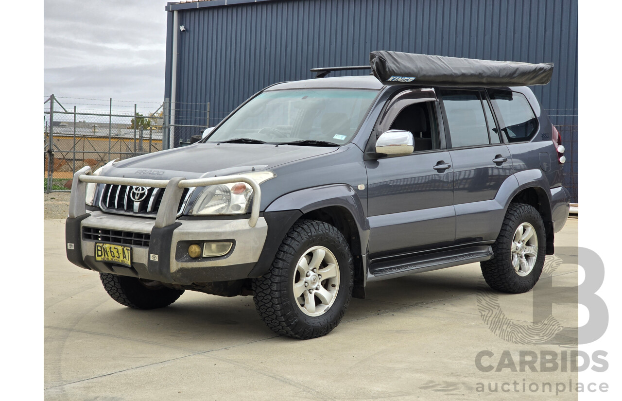 6/2004 Toyota Landcruiser Prado GXL (4x4) KZJ120R 4d Wagon Charcoal Grey Metallic Turbo Diesel 3.0L