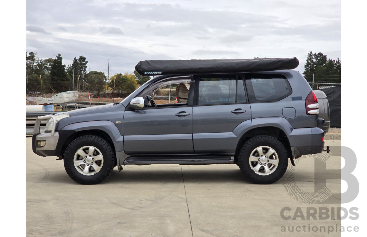 6/2004 Toyota Landcruiser Prado GXL (4x4) KZJ120R 4d Wagon Charcoal Grey Metallic Turbo Diesel 3.0L