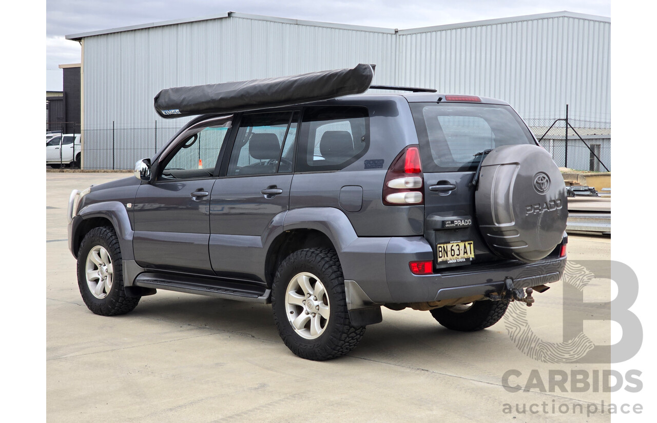 6/2004 Toyota Landcruiser Prado GXL (4x4) KZJ120R 4d Wagon Charcoal Grey Metallic Turbo Diesel 3.0L