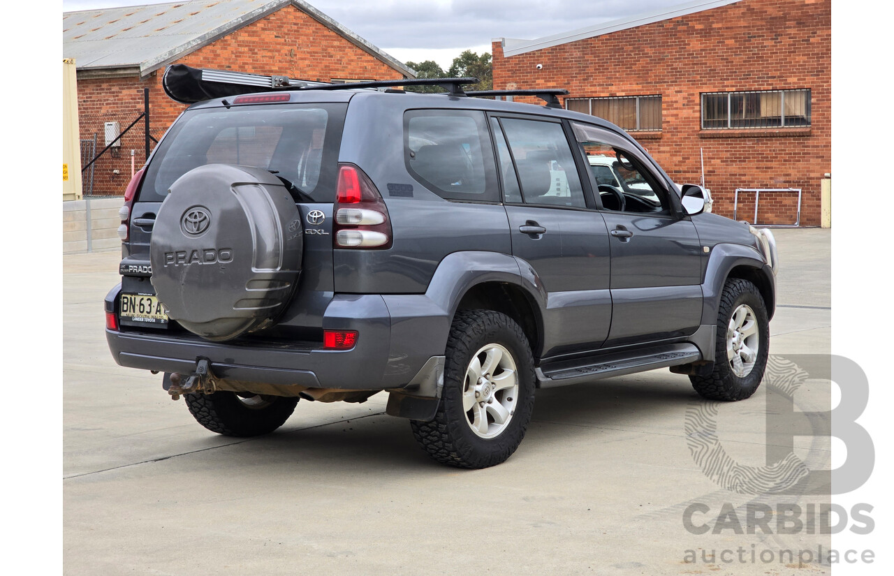 6/2004 Toyota Landcruiser Prado GXL (4x4) KZJ120R 4d Wagon Charcoal Grey Metallic Turbo Diesel 3.0L