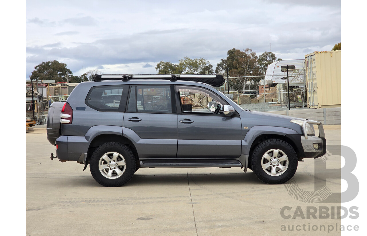 6/2004 Toyota Landcruiser Prado GXL (4x4) KZJ120R 4d Wagon Charcoal Grey Metallic Turbo Diesel 3.0L