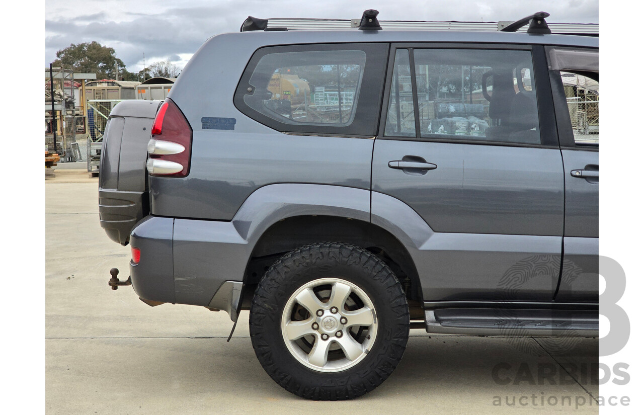 6/2004 Toyota Landcruiser Prado GXL (4x4) KZJ120R 4d Wagon Charcoal Grey Metallic Turbo Diesel 3.0L
