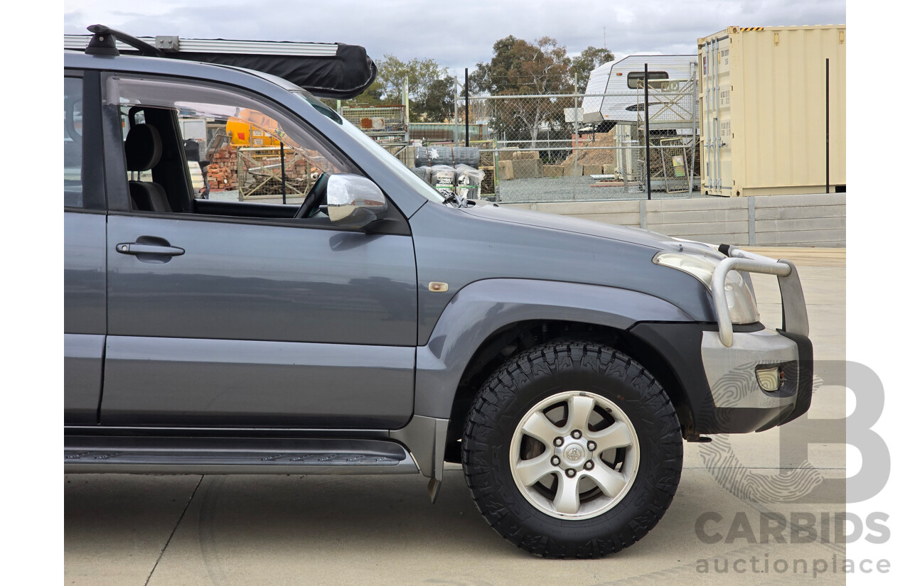 6/2004 Toyota Landcruiser Prado GXL (4x4) KZJ120R 4d Wagon Charcoal Grey Metallic Turbo Diesel 3.0L