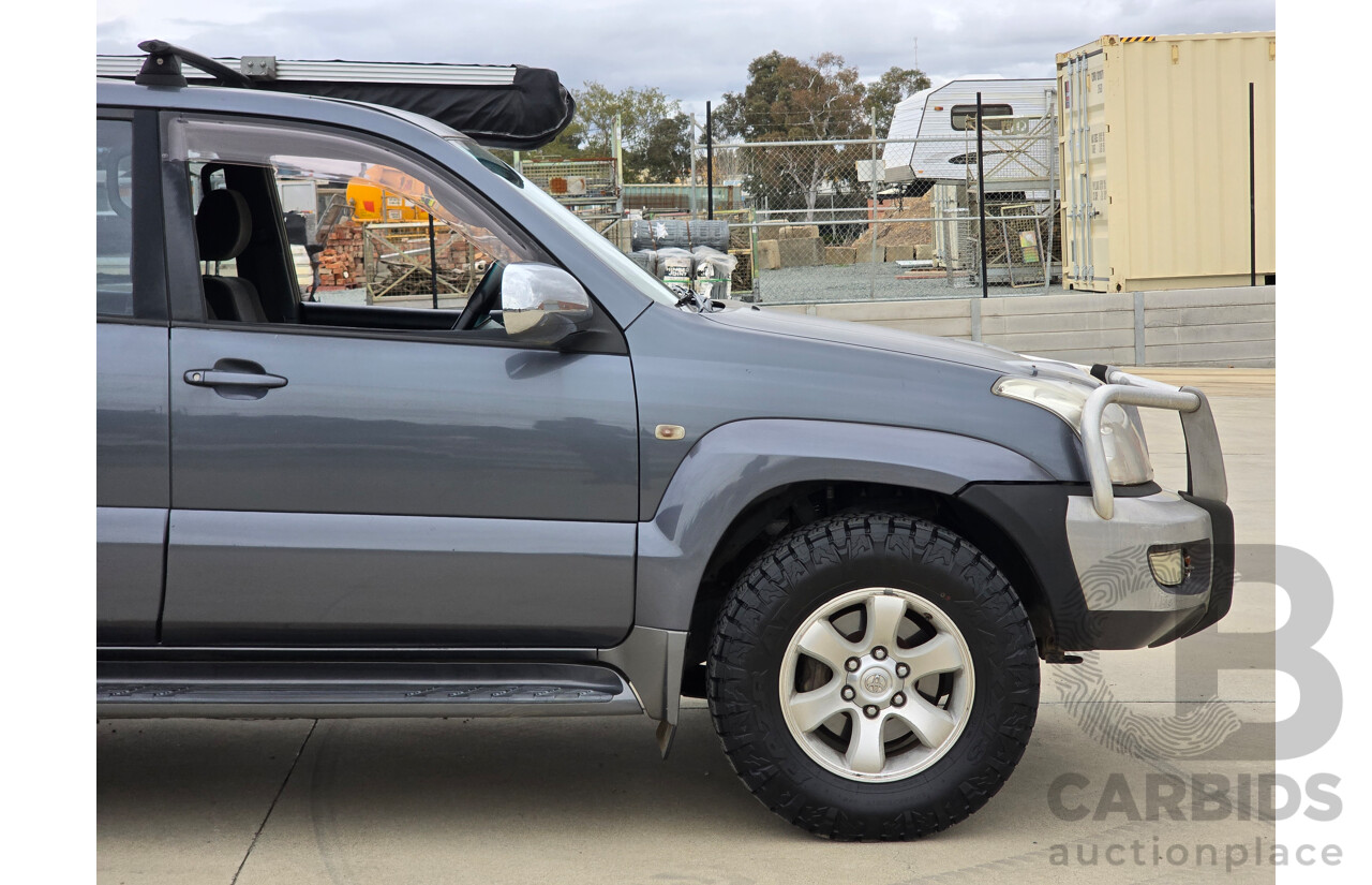 6/2004 Toyota Landcruiser Prado GXL (4x4) KZJ120R 4d Wagon Charcoal Grey Metallic Turbo Diesel 3.0L