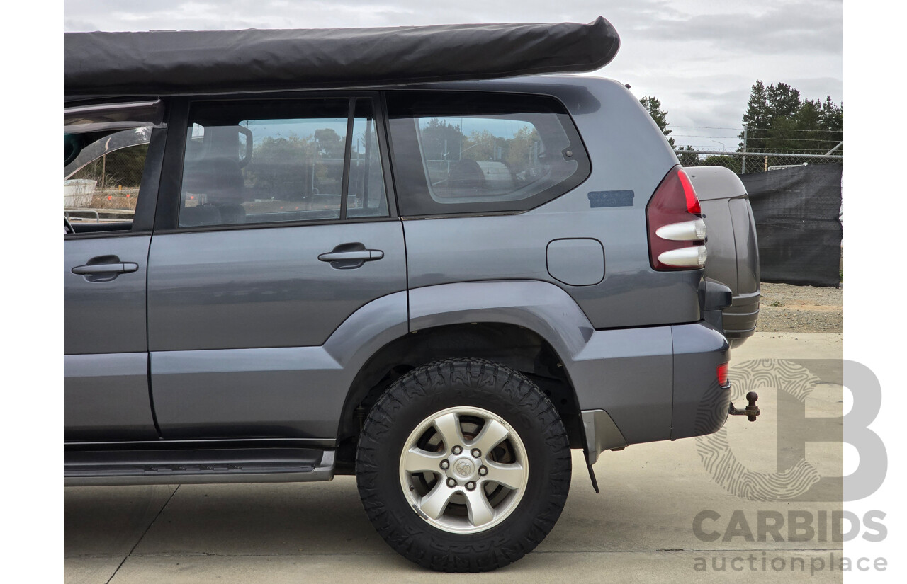6/2004 Toyota Landcruiser Prado GXL (4x4) KZJ120R 4d Wagon Charcoal Grey Metallic Turbo Diesel 3.0L