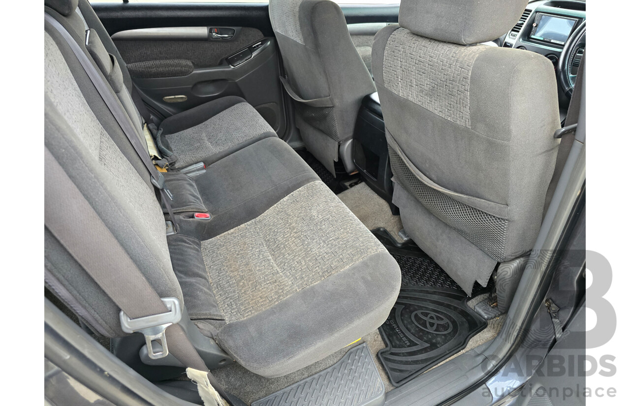 6/2004 Toyota Landcruiser Prado GXL (4x4) KZJ120R 4d Wagon Charcoal Grey Metallic Turbo Diesel 3.0L