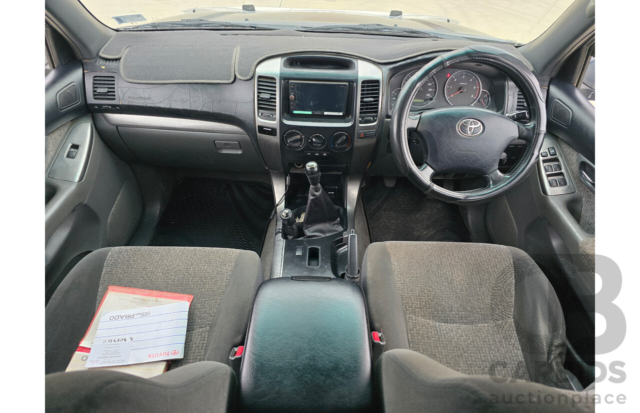 6/2004 Toyota Landcruiser Prado GXL (4x4) KZJ120R 4d Wagon Charcoal Grey Metallic Turbo Diesel 3.0L