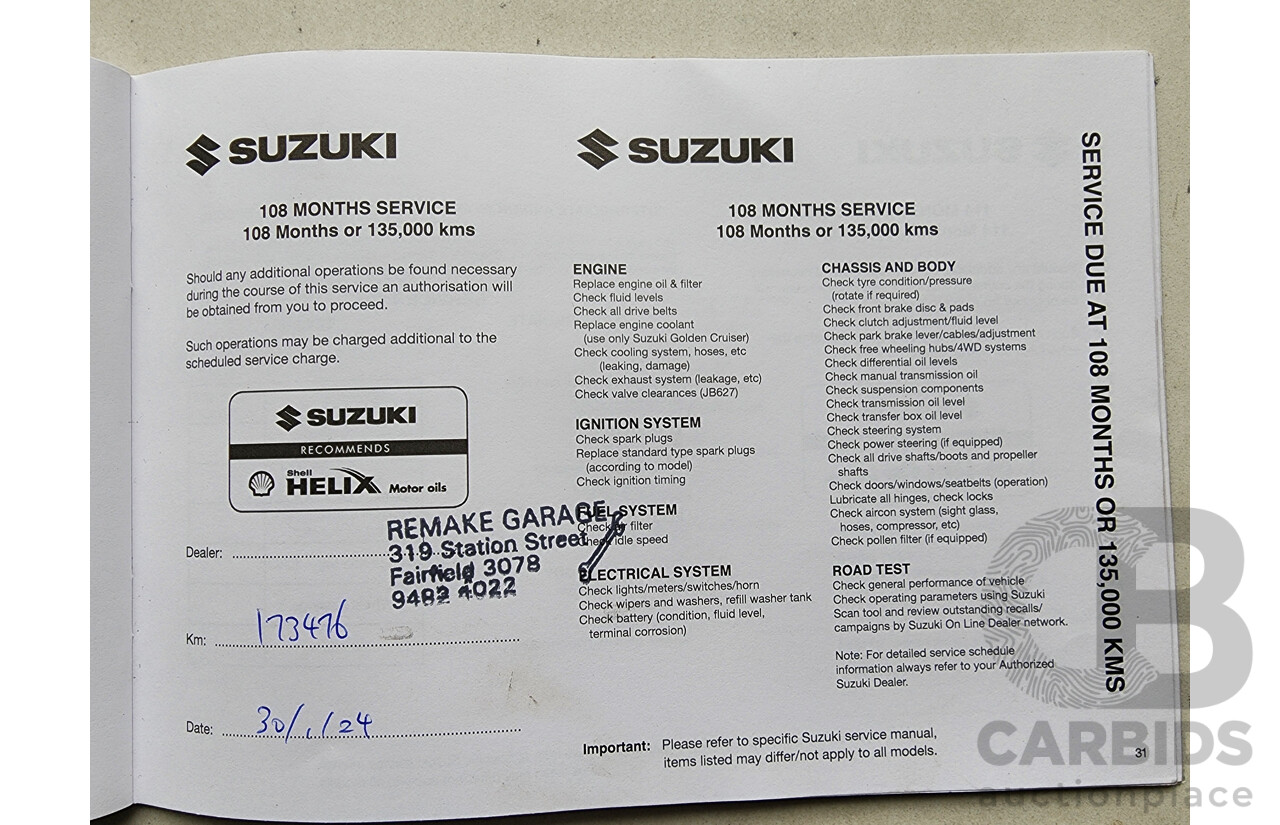 6/2009 Suzuki SX4  GY 5d Hatchback Blue 2.0L