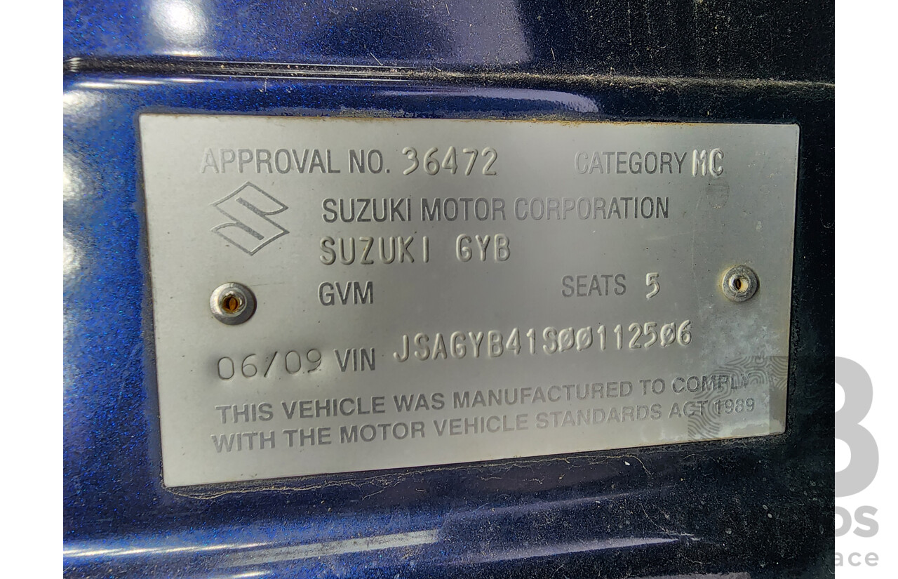 6/2009 Suzuki SX4  GY 5d Hatchback Blue 2.0L