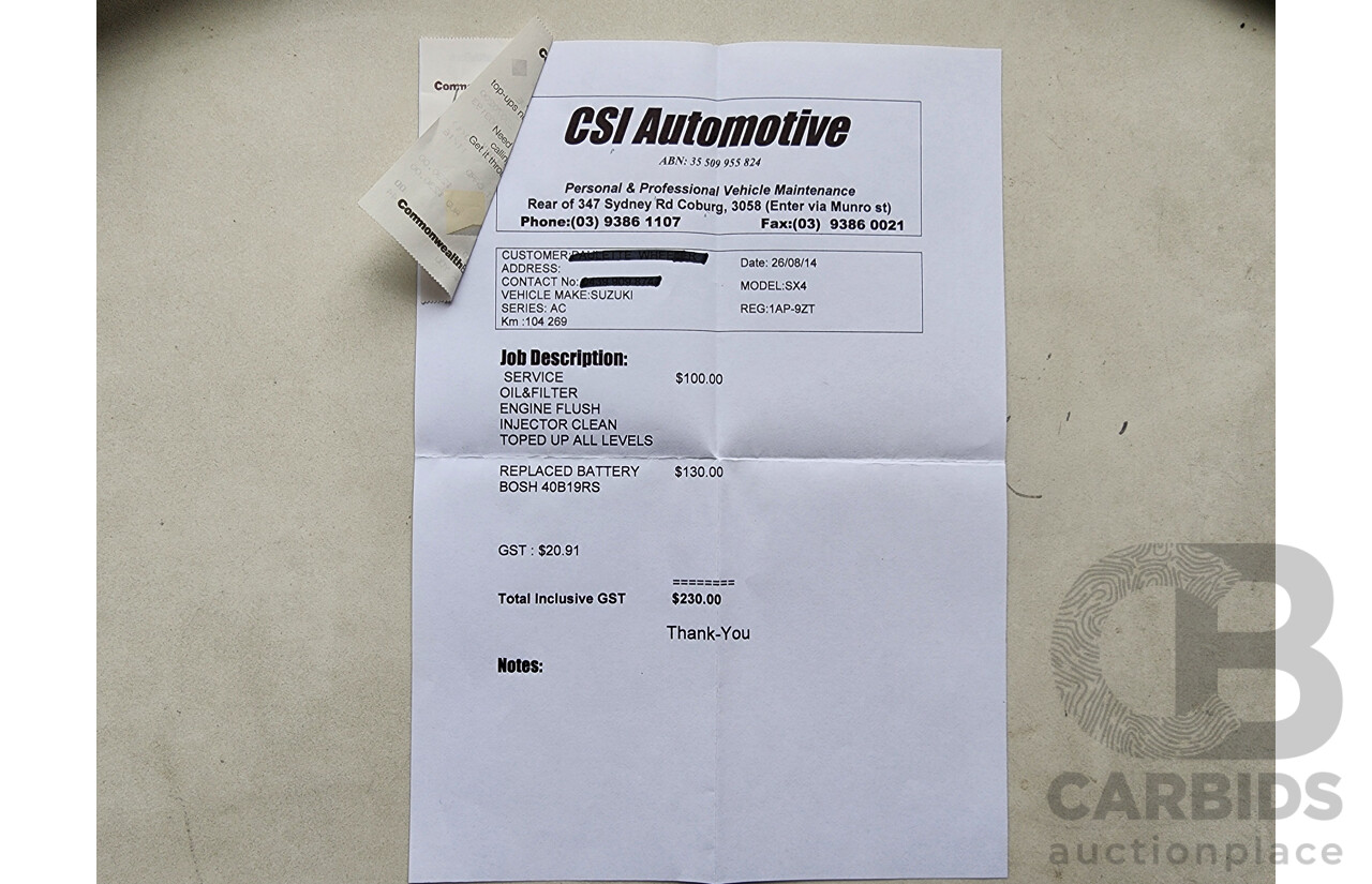 6/2009 Suzuki SX4  GY 5d Hatchback Blue 2.0L