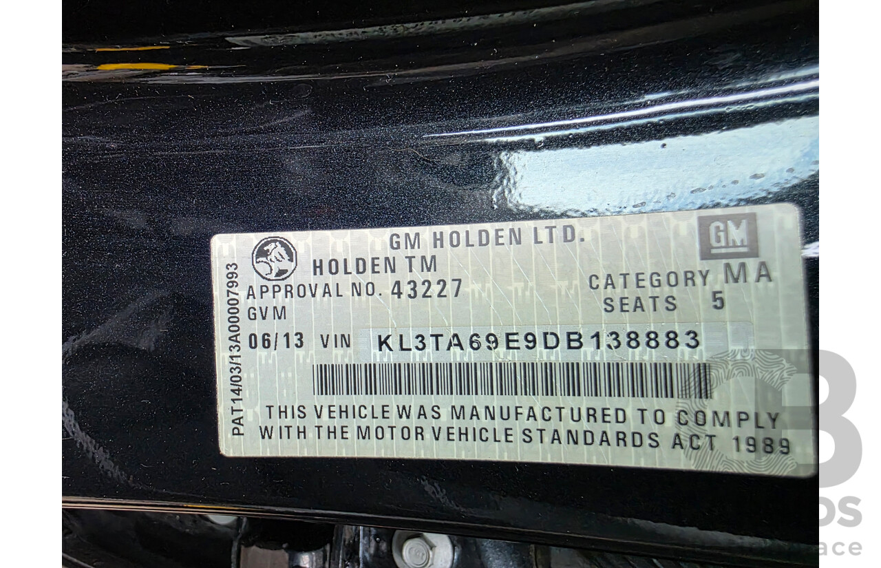 6/2013 Holden Barina CD TM MY13 4d Sedan Black 1.6L
