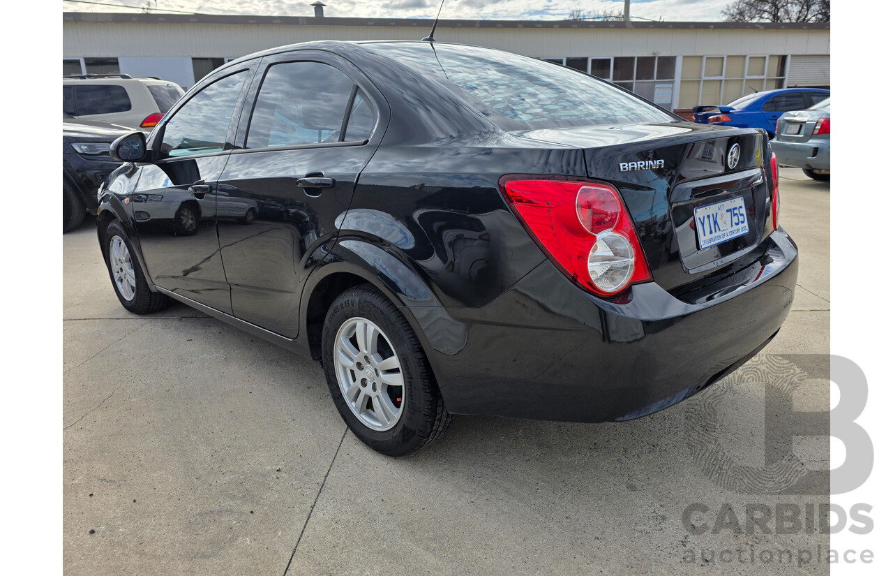 6/2013 Holden Barina CD TM MY13 4d Sedan Black 1.6L