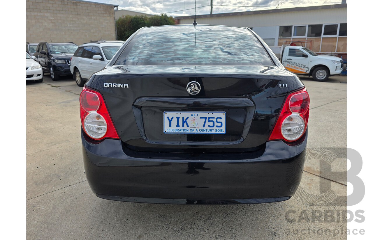 6/2013 Holden Barina CD TM MY13 4d Sedan Black 1.6L