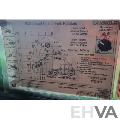 07/2014, Merlo 2.5 Tonne, Kubota 4 Cylinder Diesel Engine, Telehandler