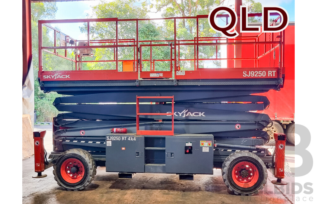 2018, 50ft Skyjack 9250, Kubota Diesel Engine, Scissor Lift Rough Terrain