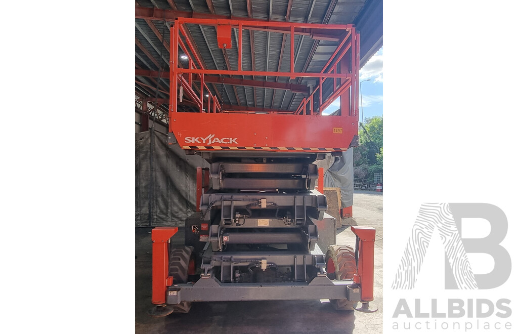 2018, 50ft Skyjack 9250, Kubota Diesel Engine, Scissor Lift Rough Terrain