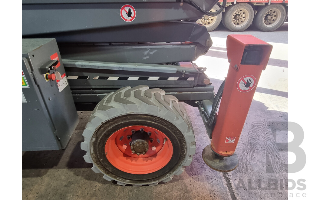 2018, 50ft Skyjack 9250, Kubota Diesel Engine, Scissor Lift Rough Terrain