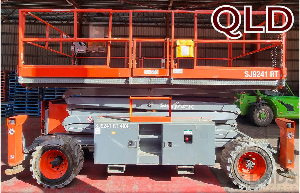2018, 41ft Skyjack 9241, Kubota Diesel Engine, Scissor Lift Rough Terrain