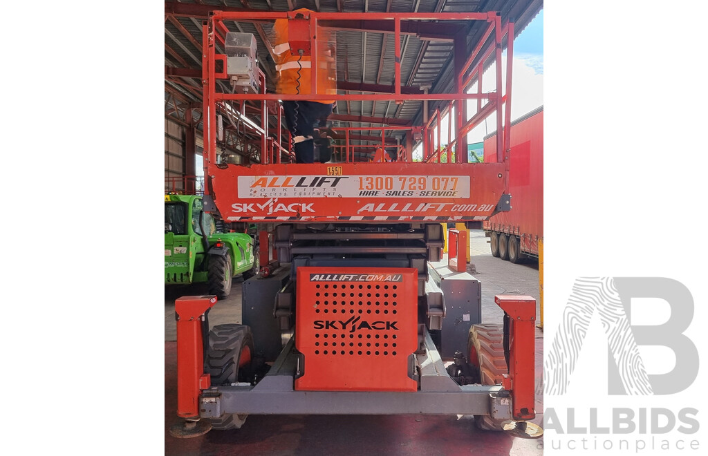 2018, 41ft Skyjack 9241, Kubota Diesel Engine, Scissor Lift Rough Terrain