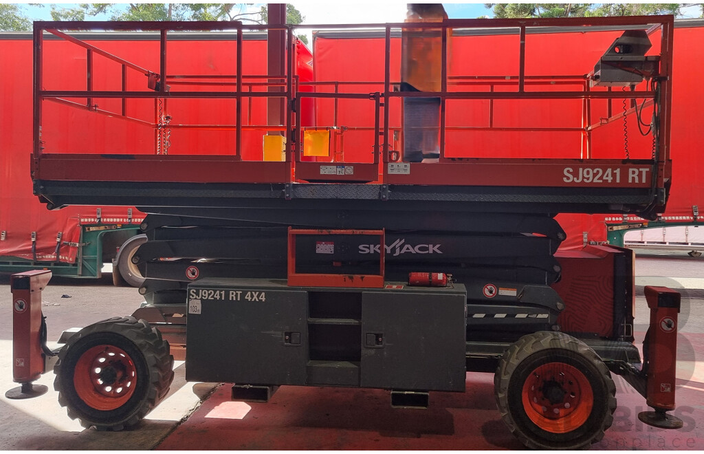 2018, 41ft Skyjack 9241, Kubota Diesel Engine, Scissor Lift Rough Terrain