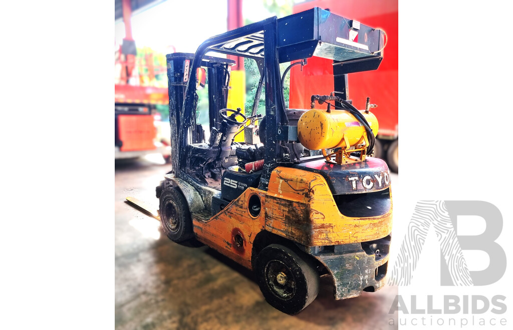 09/2009, Flame Proof 2.5Tonne, Air Compression, Diesel Engine Toyota Forklift - 4.5m FSV