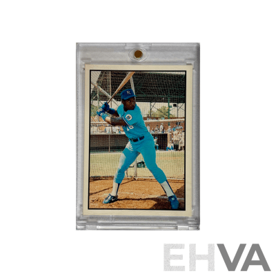 Vintage-style Bo Jackson Baseball Card Featuring the Royals Slugger in Full Batting Stance.
