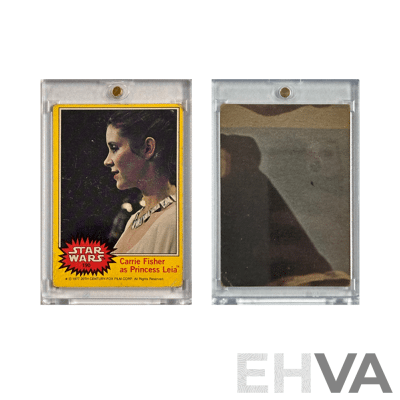 1977 Topps Star Wars Trading Card With Carrie Fisher as Princess Leia