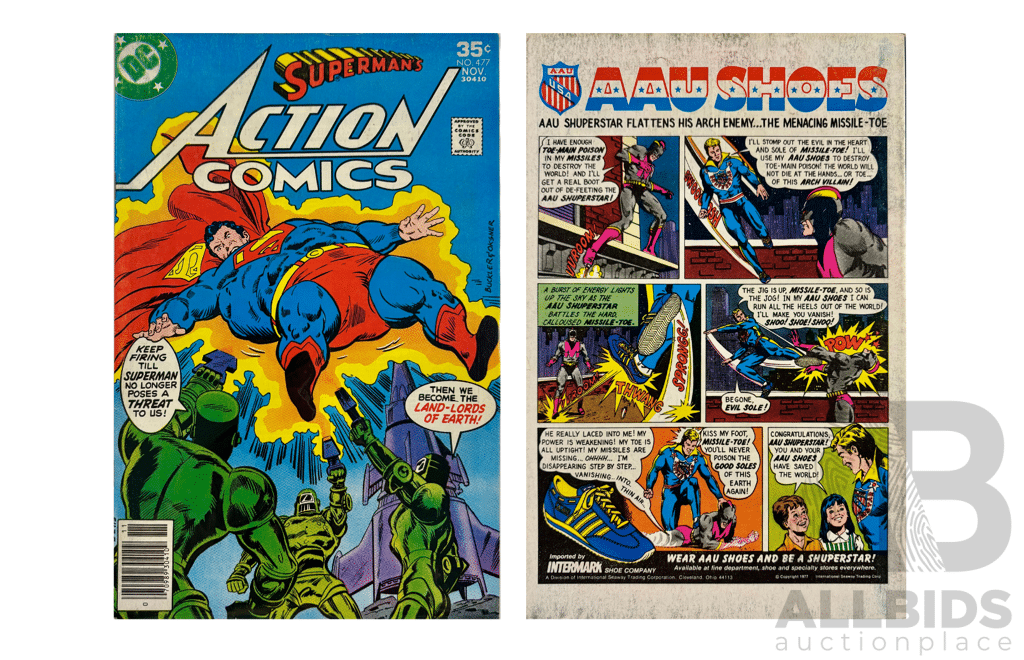 1979 Issue of Superman's Action Comics 491 Featuring Superman vs. Robotic Foes
