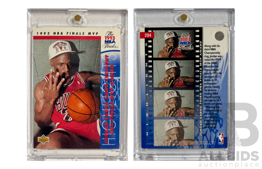 Upper Deck Tribute Card Celebrating Michael Jordan?s 1993 Nba Finals Mvp and Championship Win.