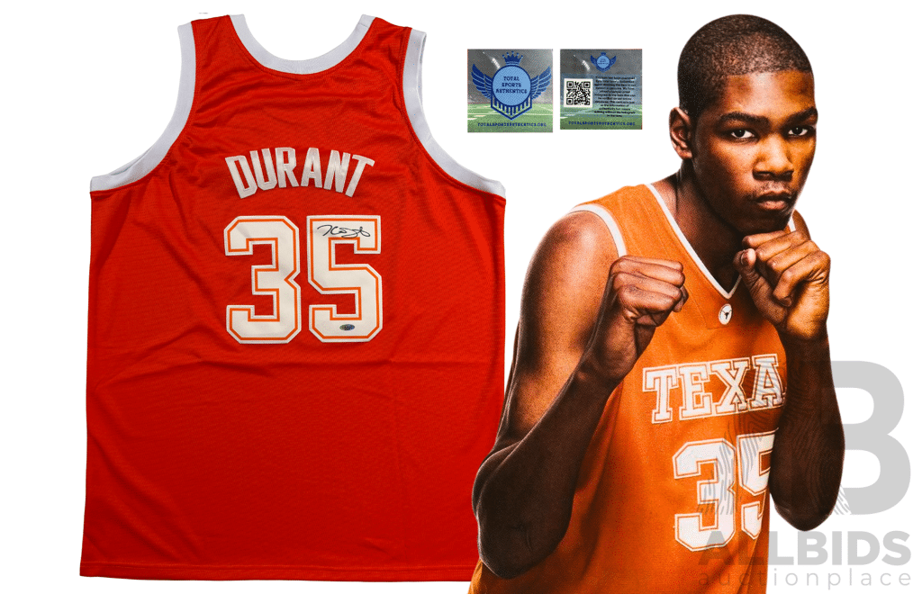 Signed Kevin Durant Texas Longhorns 35 Jersey With Full Authentication.