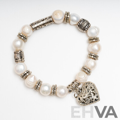 Collection of Three (3) Freshwater Cultured Pearl Bracelets