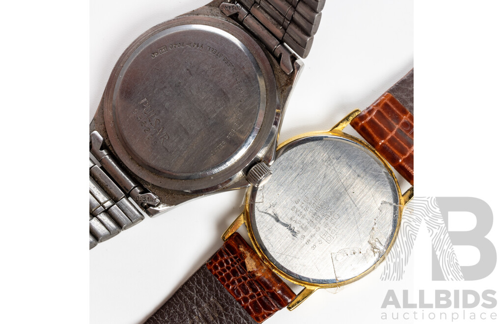 Seiko 6Y39-7010 & Pulsar V147-7040 Watches - Both for Repair