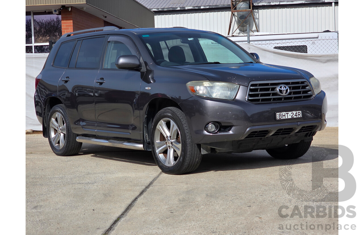 9/2008 Toyota Kluger KX-S GSU40R 4d Wagon Black 3.5L - 7 Seats
