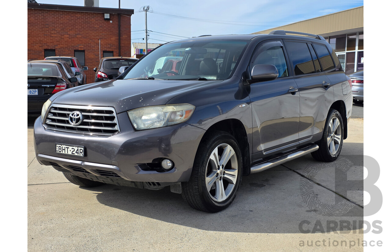 9/2008 Toyota Kluger KX-S GSU40R 4d Wagon Black 3.5L - 7 Seats