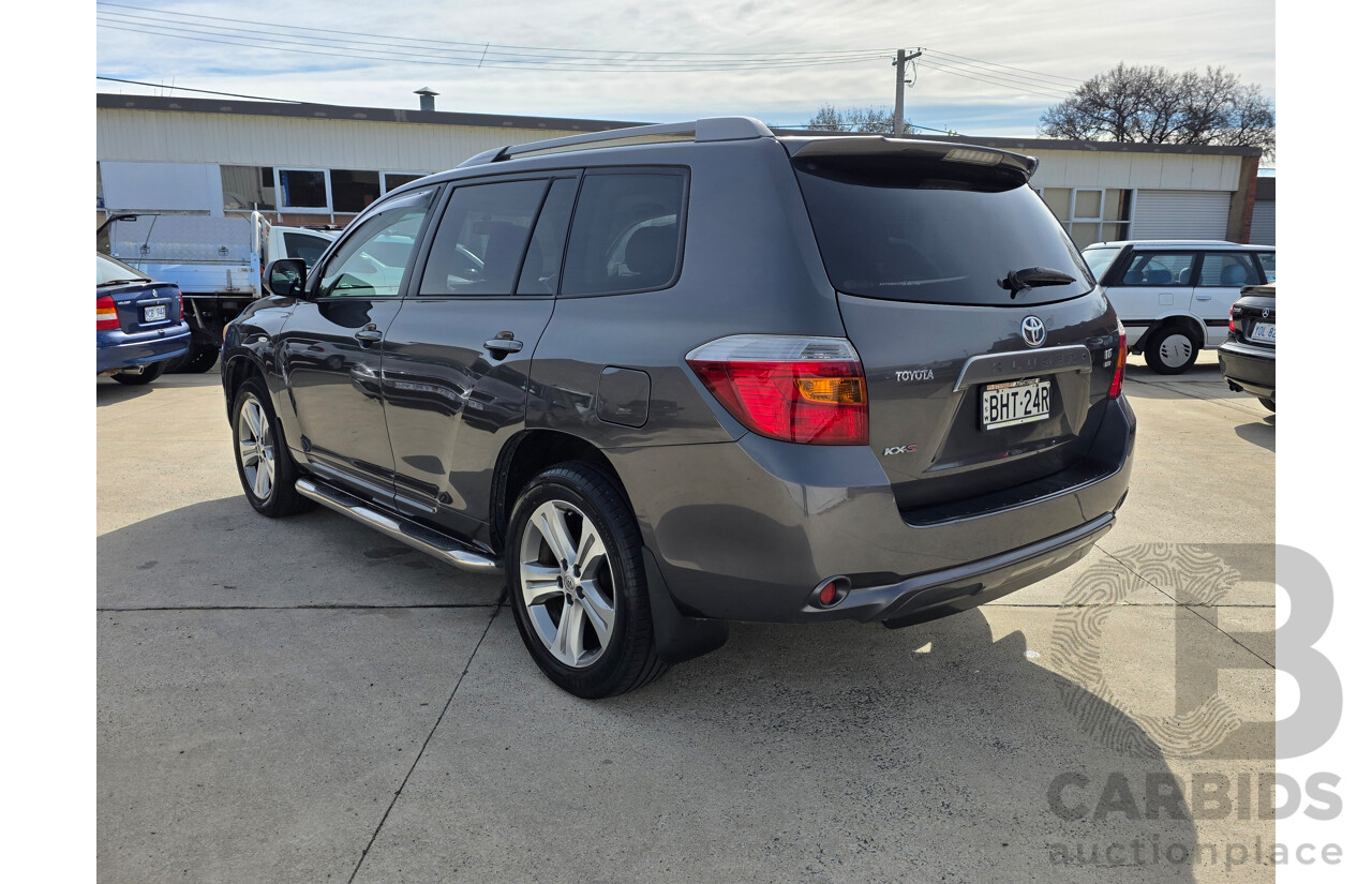 9/2008 Toyota Kluger KX-S GSU40R 4d Wagon Black 3.5L - 7 Seats