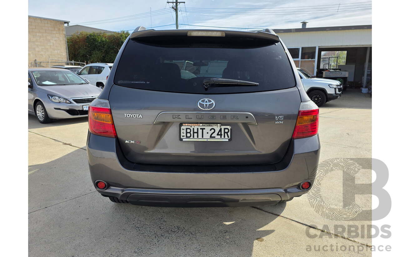 9/2008 Toyota Kluger KX-S GSU40R 4d Wagon Black 3.5L - 7 Seats