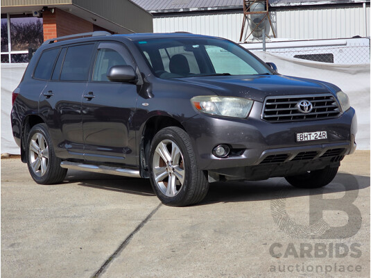 9/2008 Toyota Kluger KX-S GSU40R 4d Wagon Black 3.5L - 7 Seats