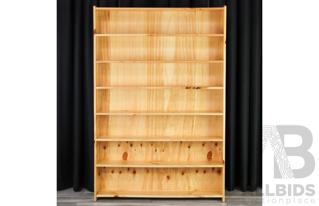 Seven Shelf Pine Bookcase