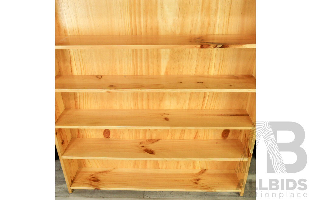 Seven Shelf Pine Bookcase